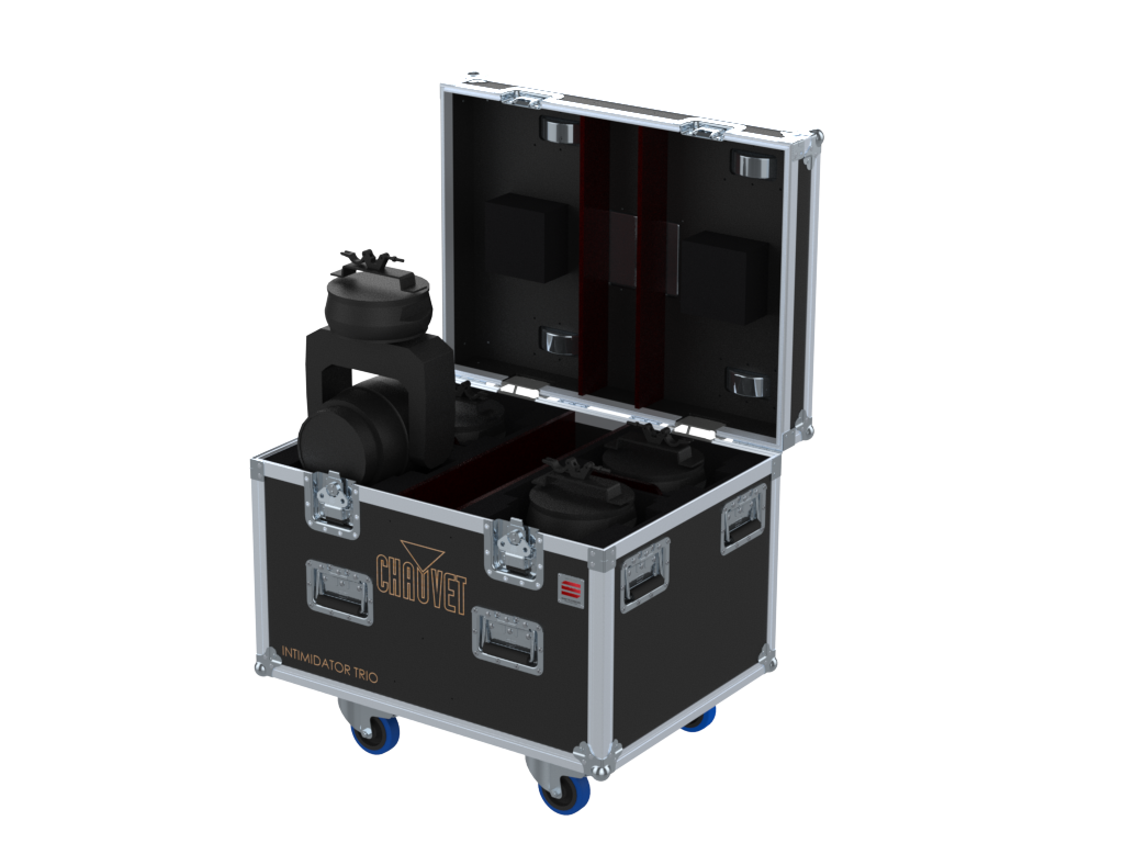 Santosom Moving Head Flight case PRO, 4x Chauvet Intimidator Trio