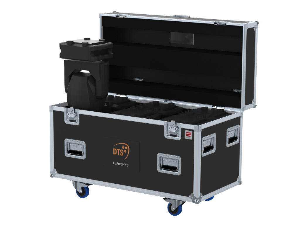 Santosom Moving Head Flight case PRO, 6x DTS EUPHONY 3 (Clamps On)