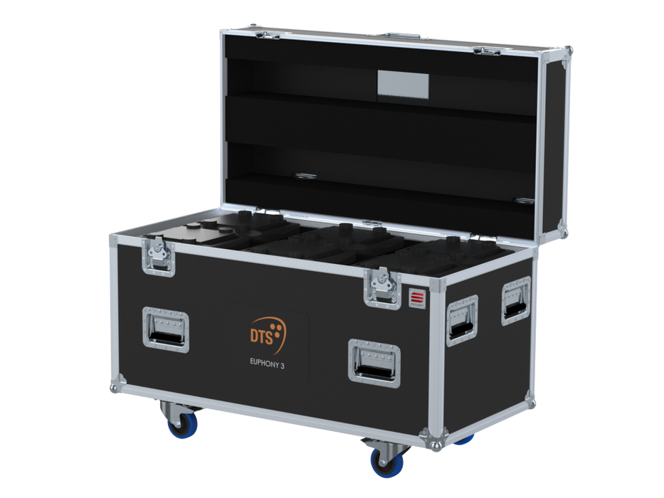 Santosom Moving Head Flight case PRO, 6x DTS EUPHONY 3 (Clamps On)