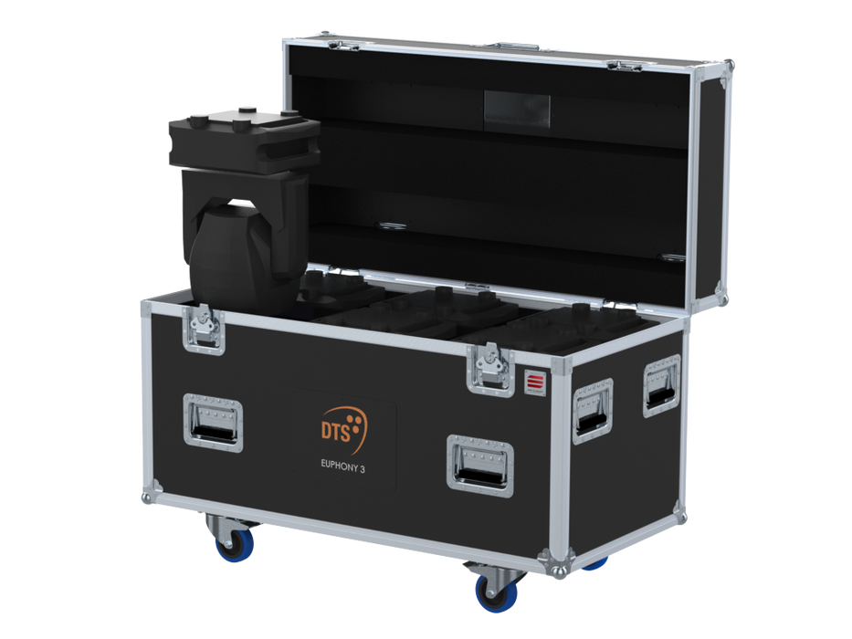 Santosom Moving Head Flight case PRO, 6x DTS EUPHONY 3 (Clamps On)