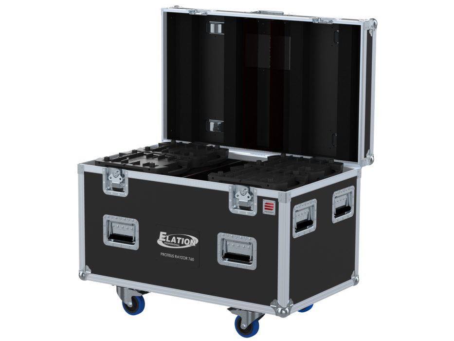 Santosom Moving Head Flight case PRO, 4x Elation Proteus Rayzor 760 + Access.