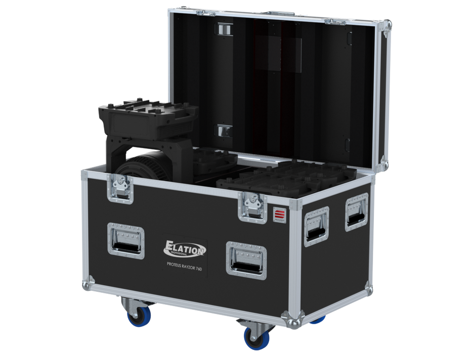 Santosom Moving Head Flight case PRO, 4x Elation Proteus Rayzor 760 + Access.