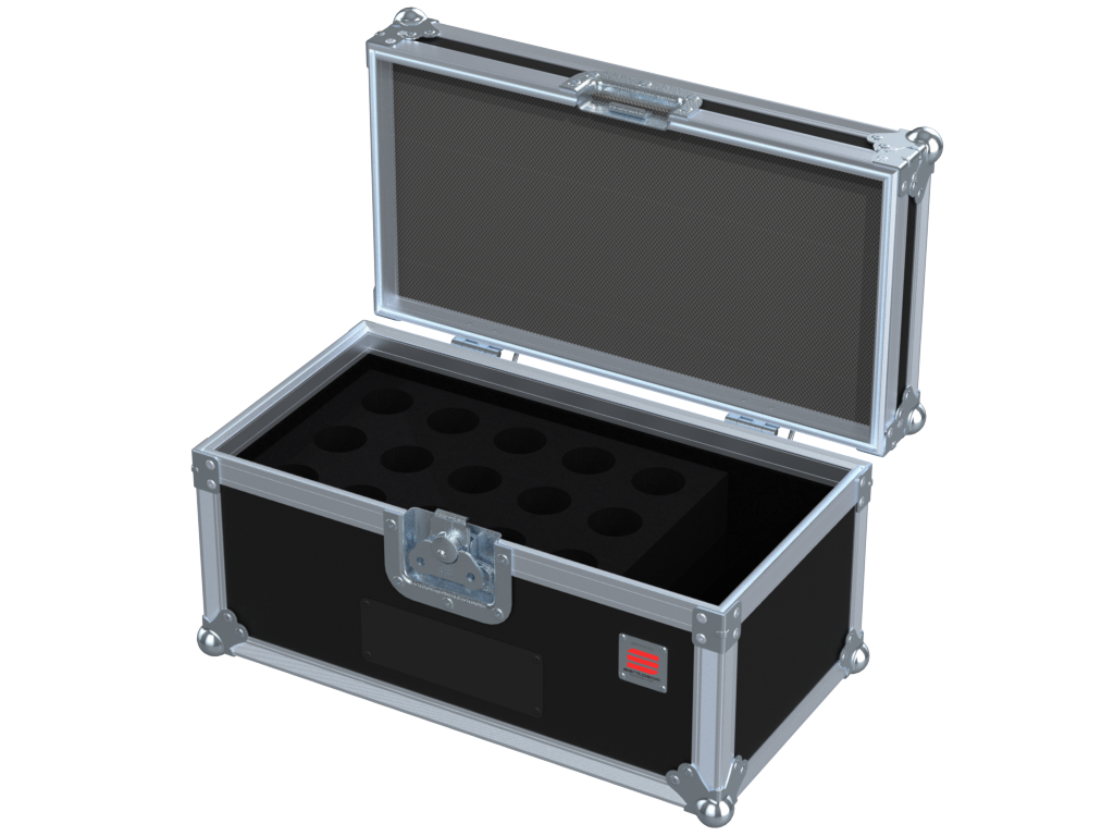 Santosom Flight case, 15x Microphones Type SM58