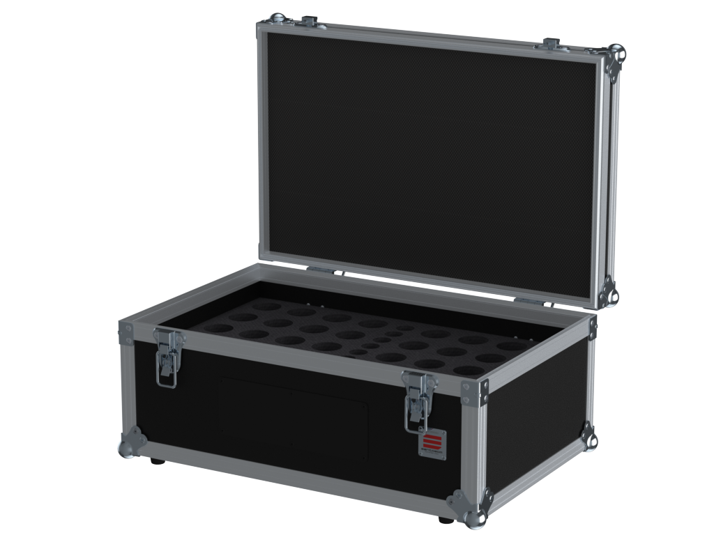 Santosom Microfone  Flight Case, 39x Microphones + Access.