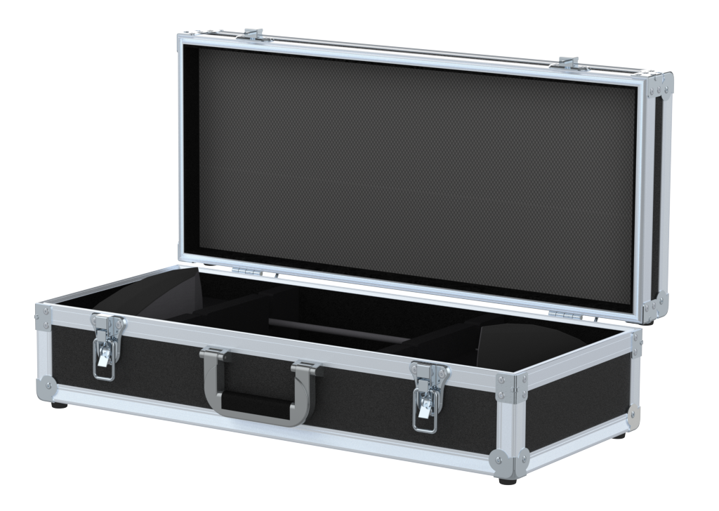 Santosom MICROPHONE Flight case, 2x Shure Gooseneck MX418/A412B (Desktop Base)