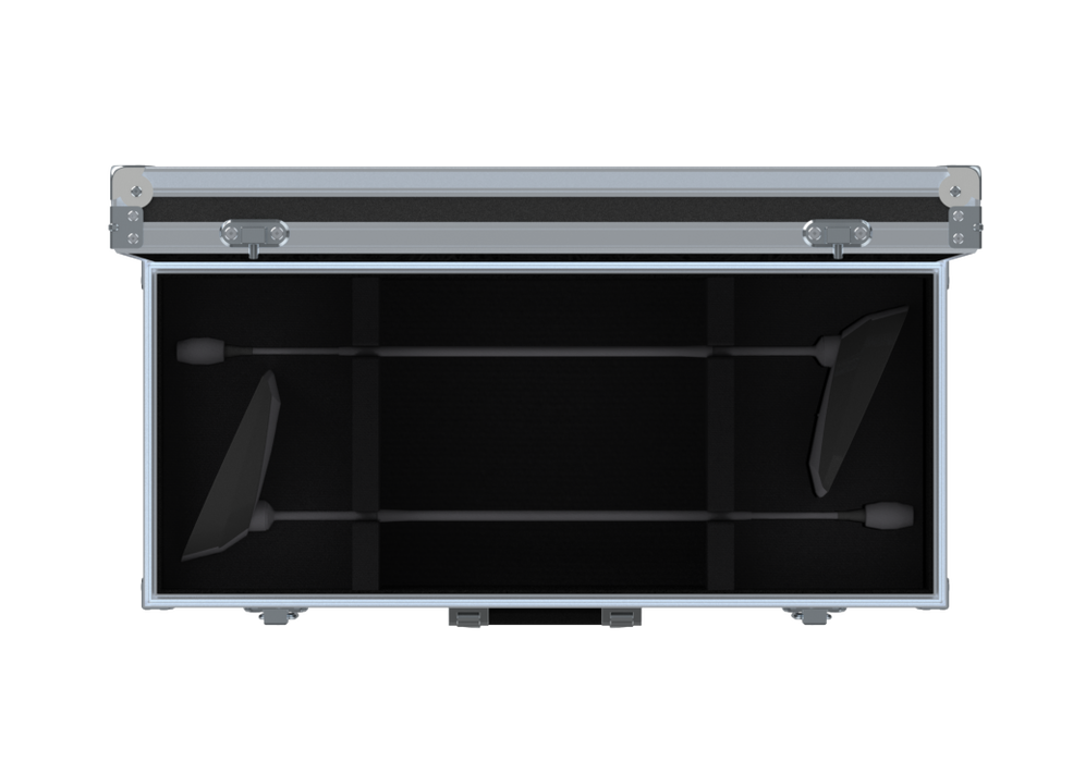 Santosom MICROPHONE Flight case, 2x Shure Gooseneck MX418/A412B (Desktop Base)