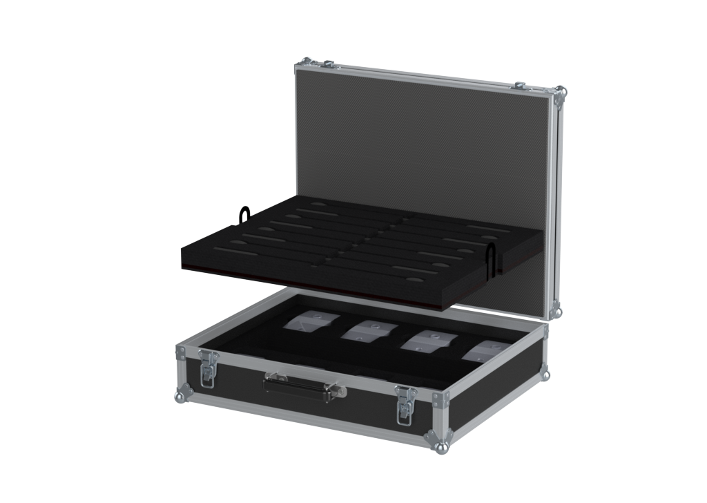 Santosom MICROPHONE Flight case, 8x Shure MX418 + ULXD8 (unmounted parts)