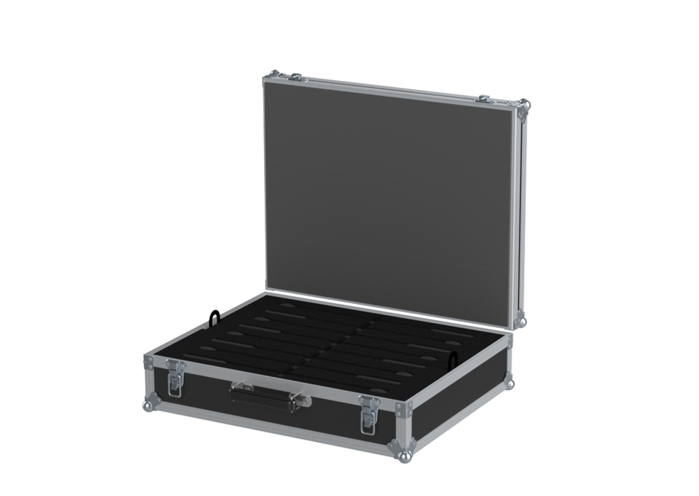 Santosom MICROPHONE Flight case, 8x Shure MX418 + ULXD8 (unmounted parts)