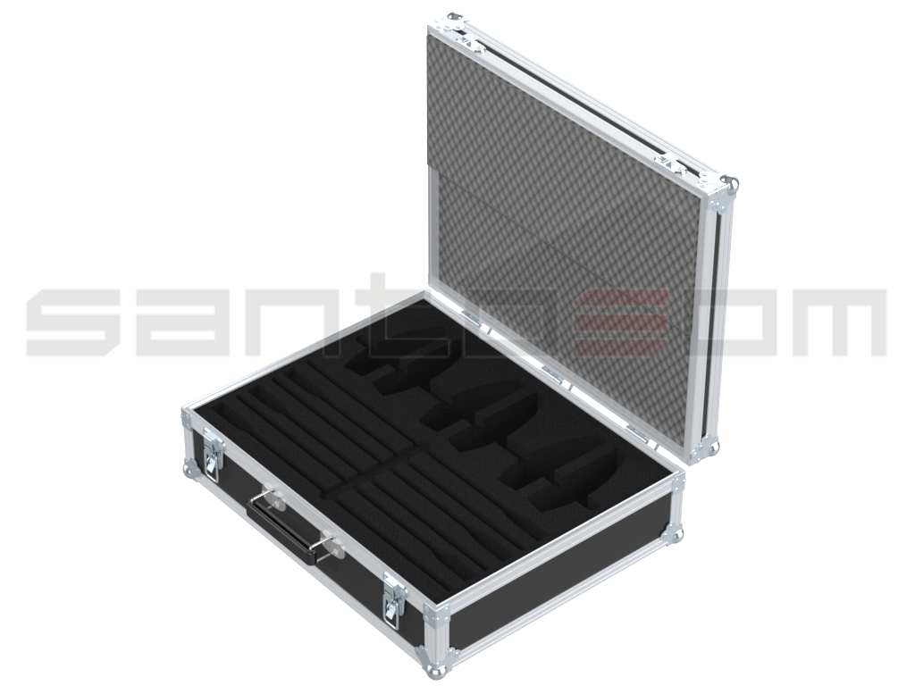 Santosom Microfone  Flight Case, 6x Sennheiser MZH3042 + ME36 + MAT133