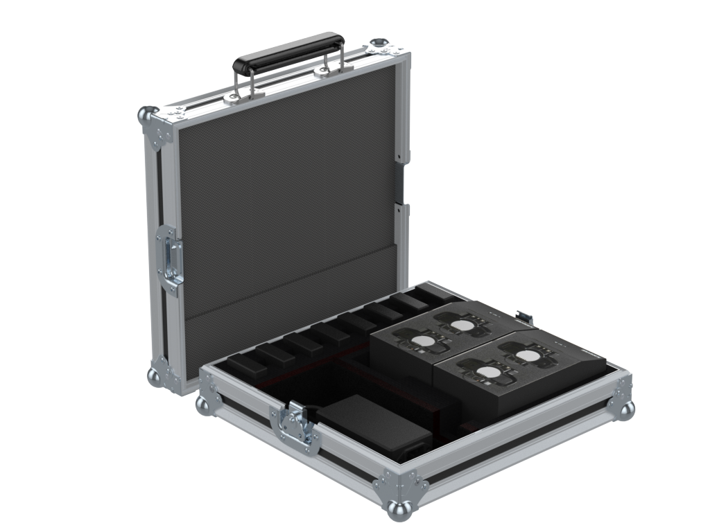 Santosom Microfone  Flight case, Shure 4x kit B Battery SBC200