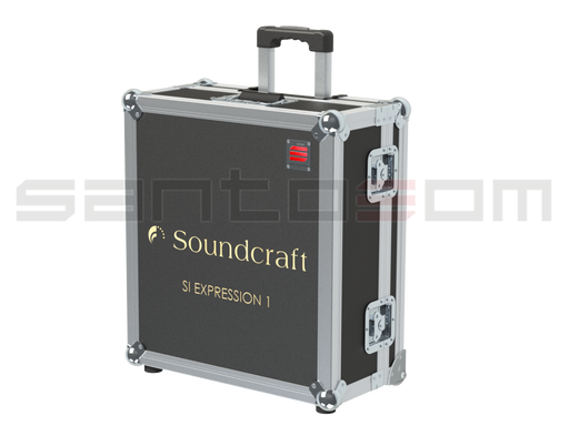 Santosom Mixer Flight case, Soundcraft Si Expression 1, Trolley