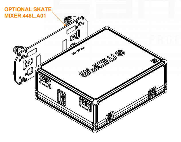 Santosom Mixer Flight case, Midas PRO2C-CC
