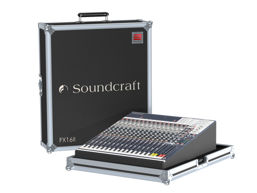 Santosom Mixer Flight case, Soundcraft FX16ii