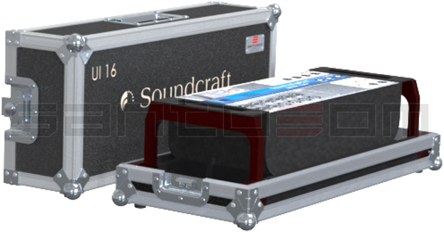 Santosom Mixer Flight case, Soundcraft Ui16R