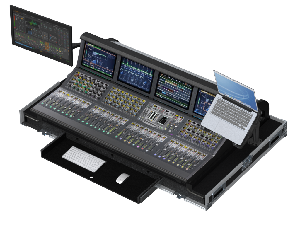Santosom Mixer Flight case PRO-3, Avid S6L-32D Control Surface