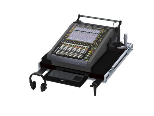 SANTOSOM MIXER Flight case PRO-32, DiGiCo SD11/11i/11B (w/ 2x Swivel Arm)