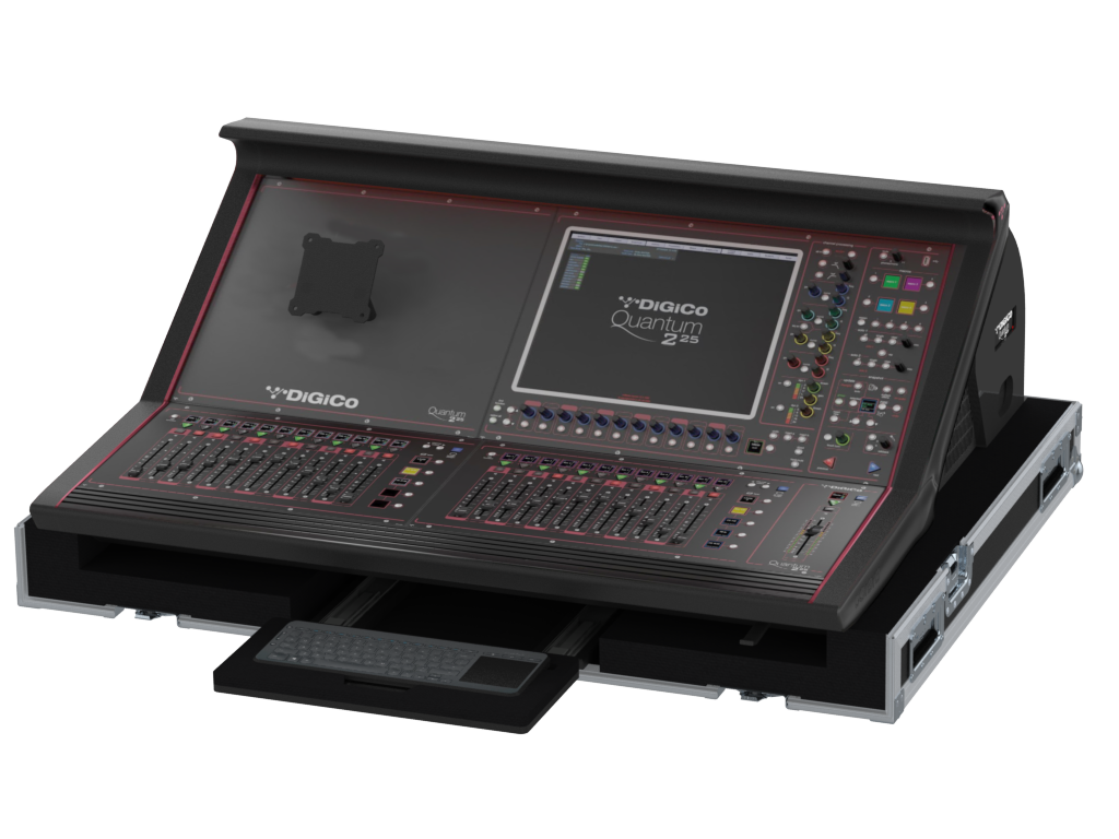 SANTOSOM MIXER Flight case PRO-3, DiGiCo QUANTUM 225