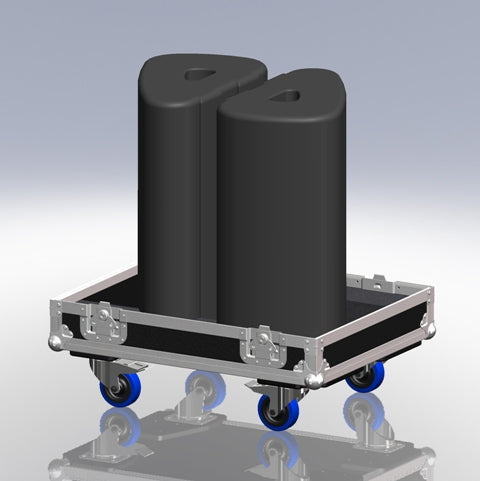 Santosom Monitor Flight Case PRO, 2x Martin LE1200