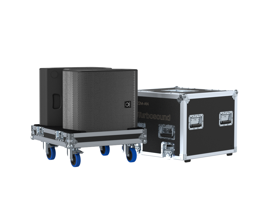 Santosom Monitor Flight case PRO, 2x TURBOSOUND TFM122M-AN