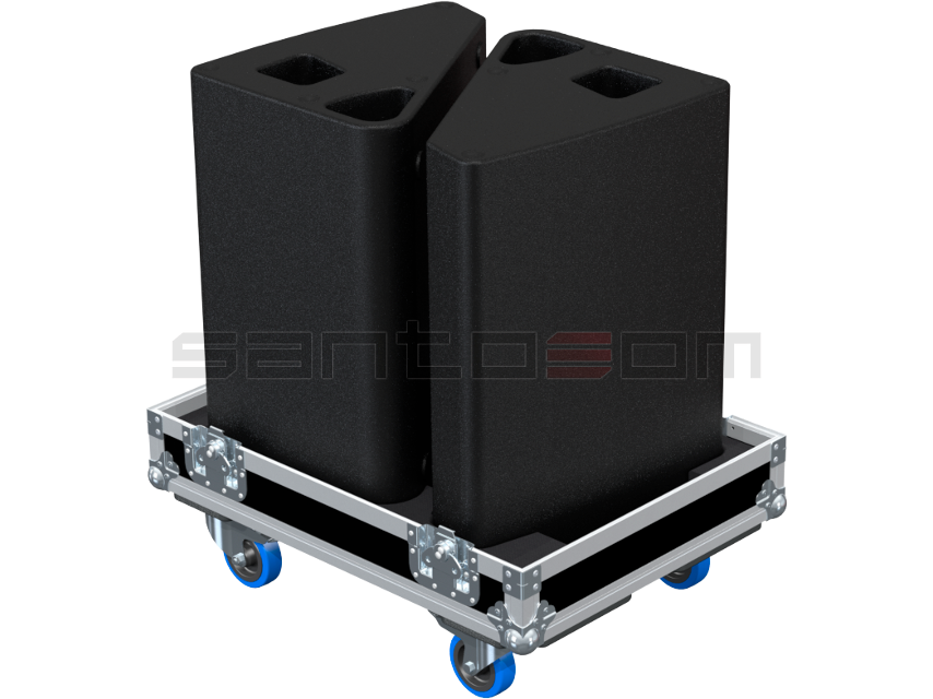 Santosom Monitor Flight Case, 2x TWaudio C15