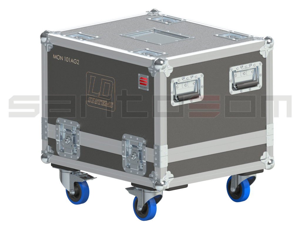 Santosom Monitor Flight Case, 2x LD Systems MON 101AG2