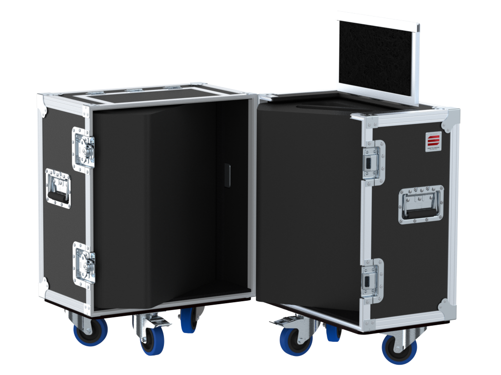 Santosom MONITOR Flight case PRO-1M, 2x Clair COHESION CM-14