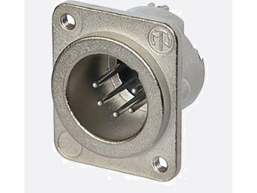 Neutrik XLR 5 pole male receptacle, Nickel housing