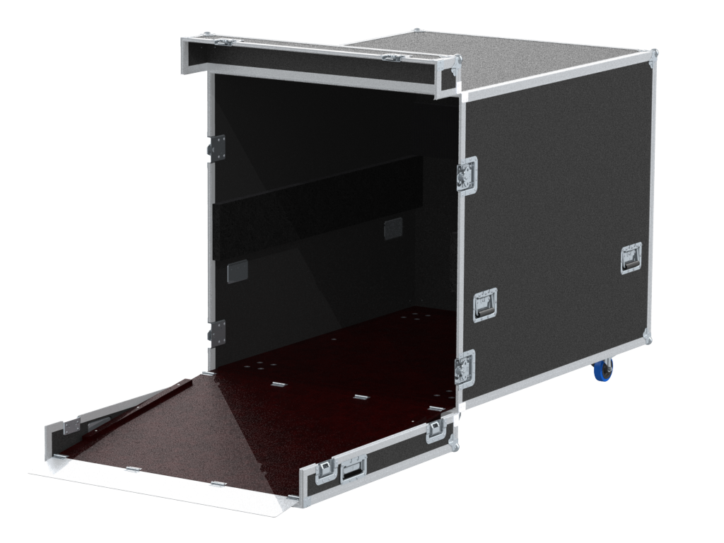 Santosom ORCHESTRA Flight case, Piano Schoenhut Red 49 w/ Ramp and wheels