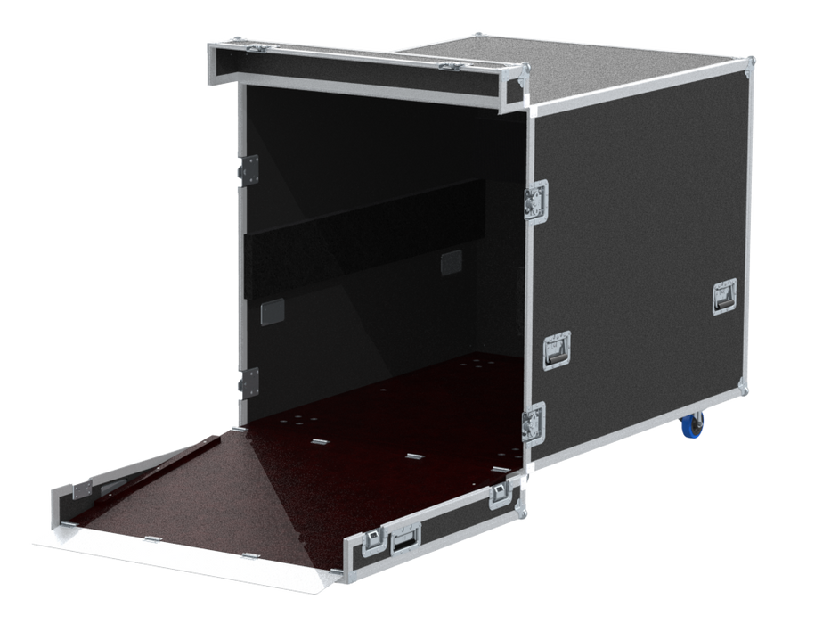 Santosom ORCHESTRA Flight case, Piano Schoenhut Red 49 w/ Ramp and wheels