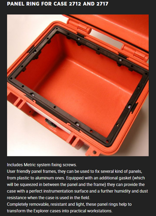 PLASTIC CASES ACCESSORY Panel RING For Case 2712 & 2717