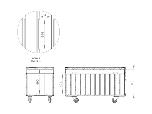 Santosom Display Flight case, 12x LED Display max: 500x82x500