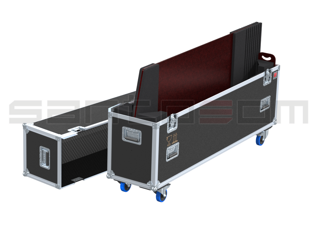 Santosom Display Flight case PRO, 2x Screen adjustable (max: 150x91x11)