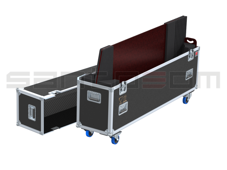 Santosom Display Flight case PRO, 2x Screen adjustable (max: 150x91x11)