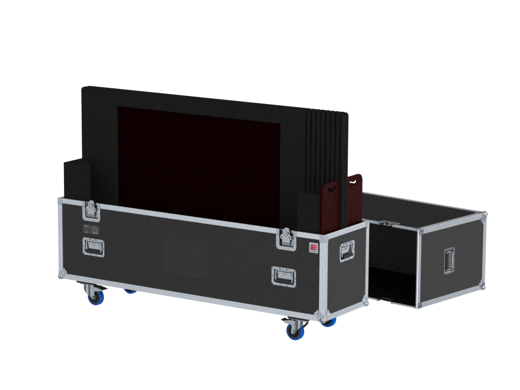 Santosom Display Flight case PRO, 2x Screen adjustable (max: 165x106x11)