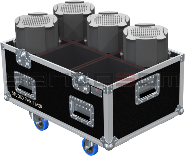 Santosom Projector Flight case PRO, 6x Varytec Studio Par II MSR 575