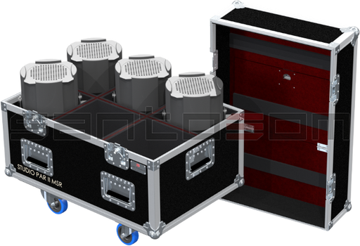 Santosom Projector Flight case PRO, 6x Varytec Studio Par II MSR 575