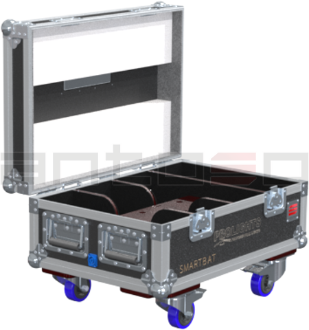 Santosom Projector Flight Case PRO, 6x ProLights Smartbats + WifiBox