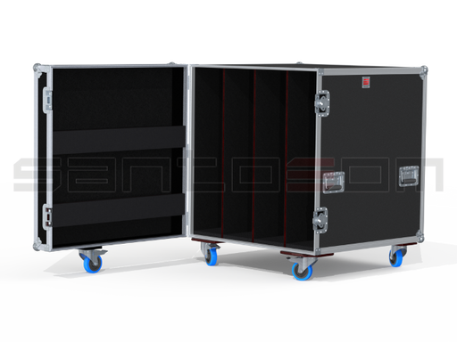 Santosom Projector Flight case PRO, 4x Chroma-Q Space Force + Yokes