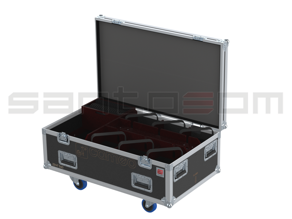 Santosom Projector Flight Case Pro, 6x Cameo Zenit B60