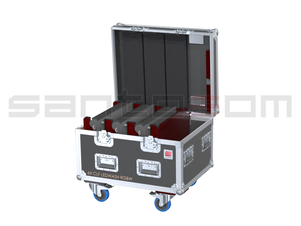 Santosom Projector Flight case PRO, 6x CLF Ledwash RGBW