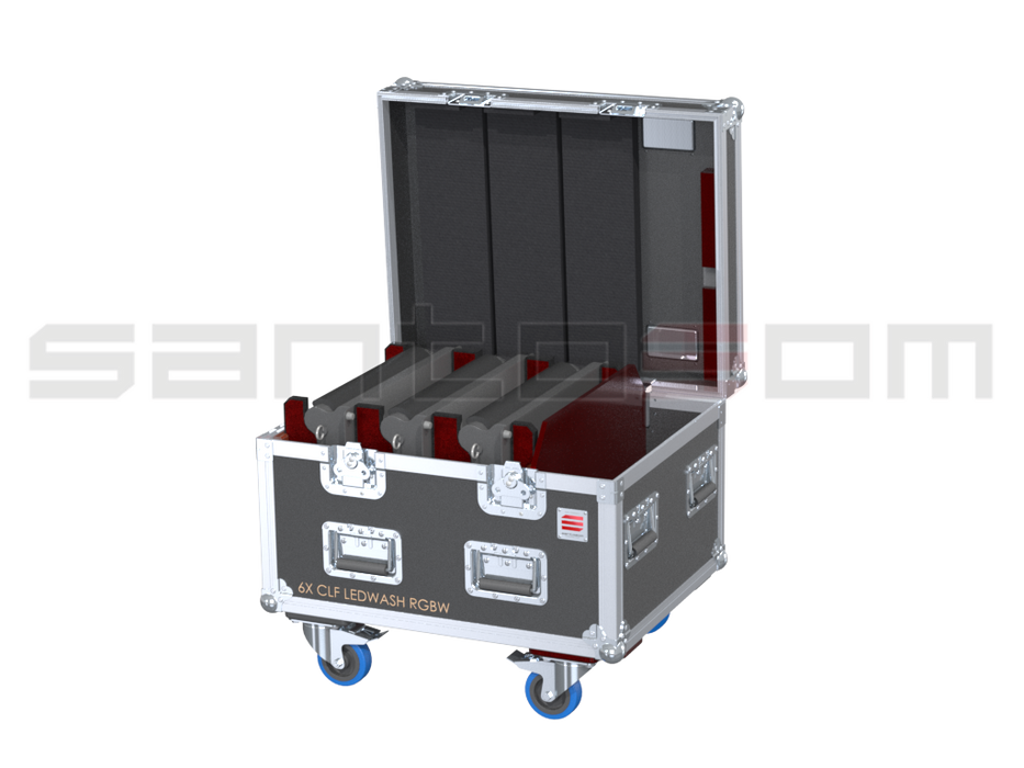 Santosom Projector Flight case PRO, 6x CLF Ledwash RGBW