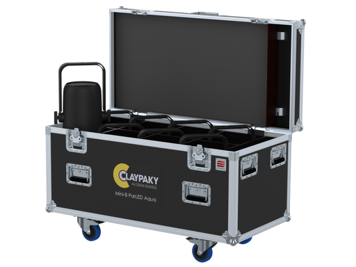 Santosom Flight case PRO-2, 8x Clay Paky Mini-B ParLED Aqua