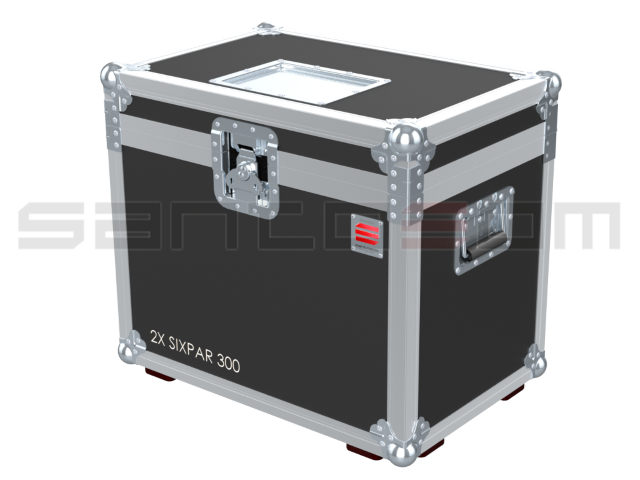Santosom Projector Flight Case, 2x Elation Sixpar 300
