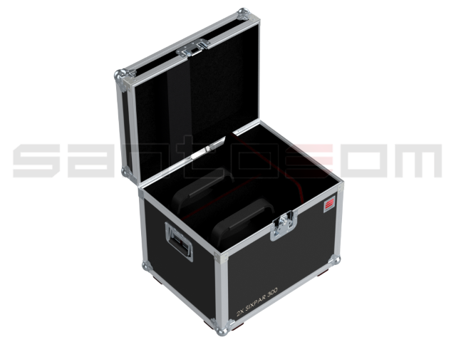 Santosom Projector Flight Case, 2x Elation Sixpar 300