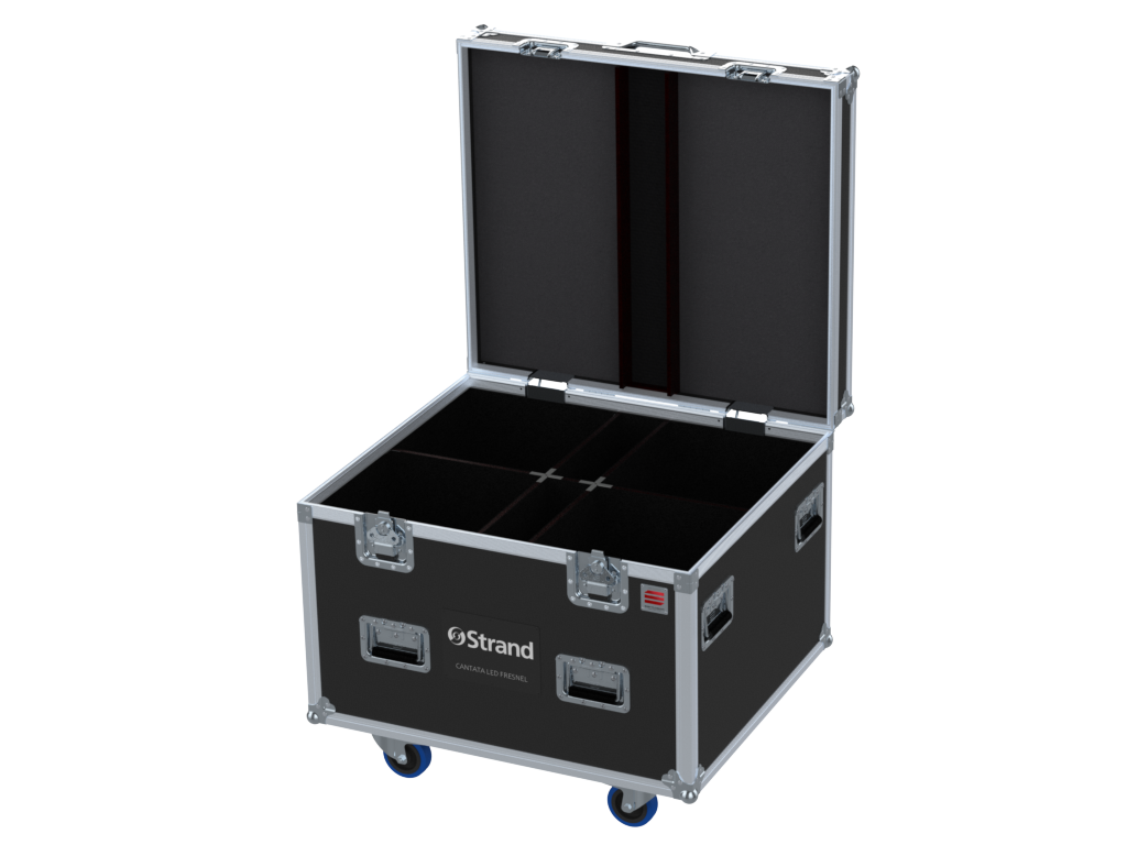 Santosom Projector Flight case, 4x Strand Cantata FC Fresnel Led