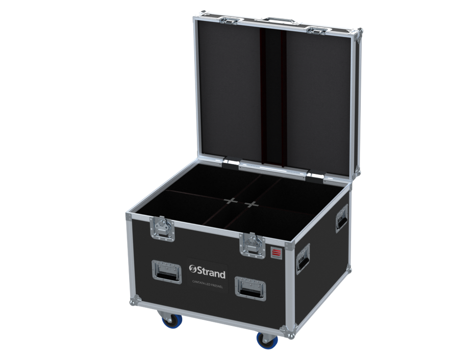 Santosom Projector Flight case, 4x Strand Cantata FC Fresnel Led