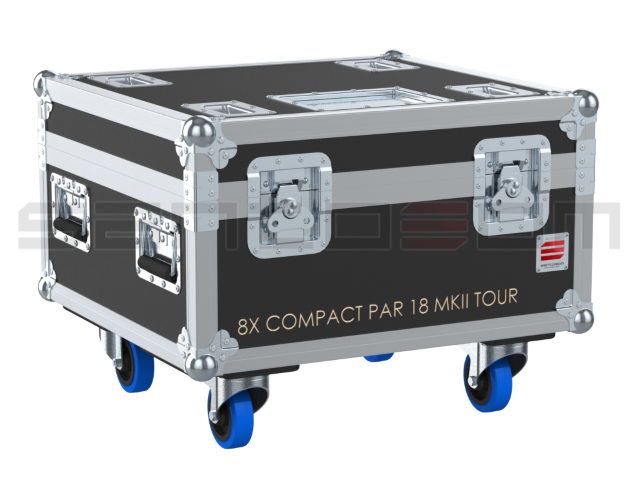 Santosom Projector Flight Case PRO, 8x Showtec Compact Par 18 MKII Tour