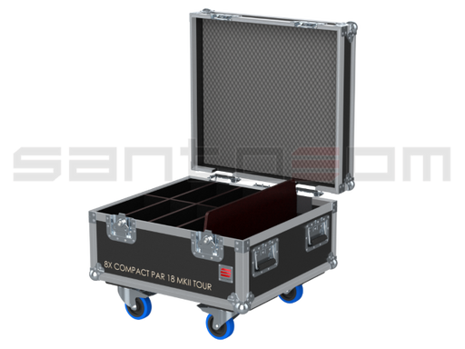 Santosom Projector Flight Case PRO, 8x Showtec Compact Par 18 MKII Tour