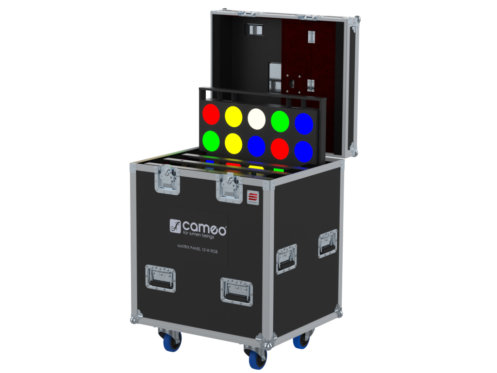 Santosom Projector Flight Case Pro, 4x Cameo Matrix Panel 10W RGB