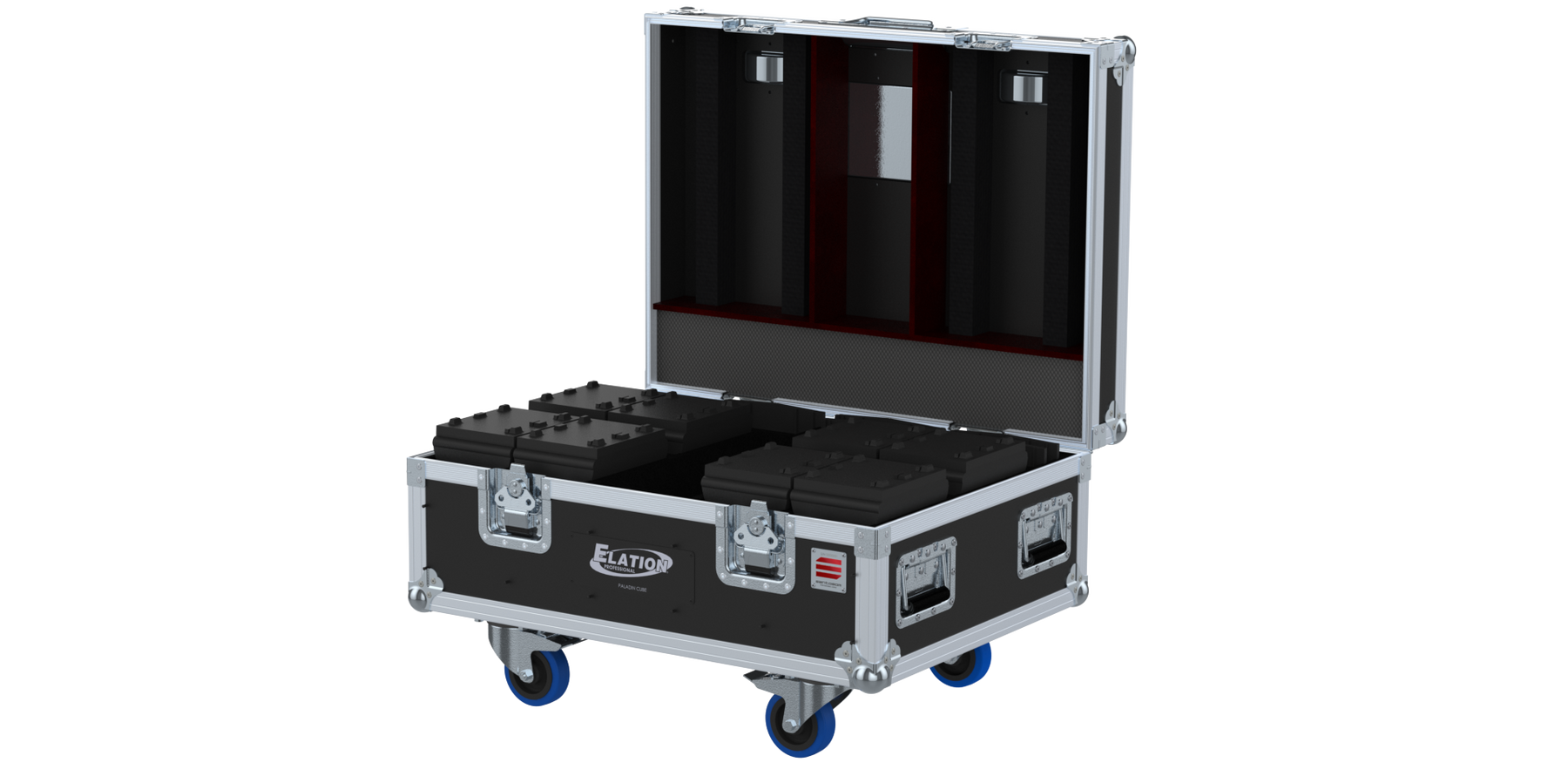 Santosom Projector Flight case PRO, 8x ELATION PALADIN Cube